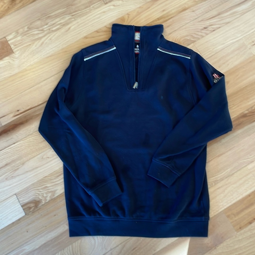 Ragman Casual concept navy quarter zip - size large.
